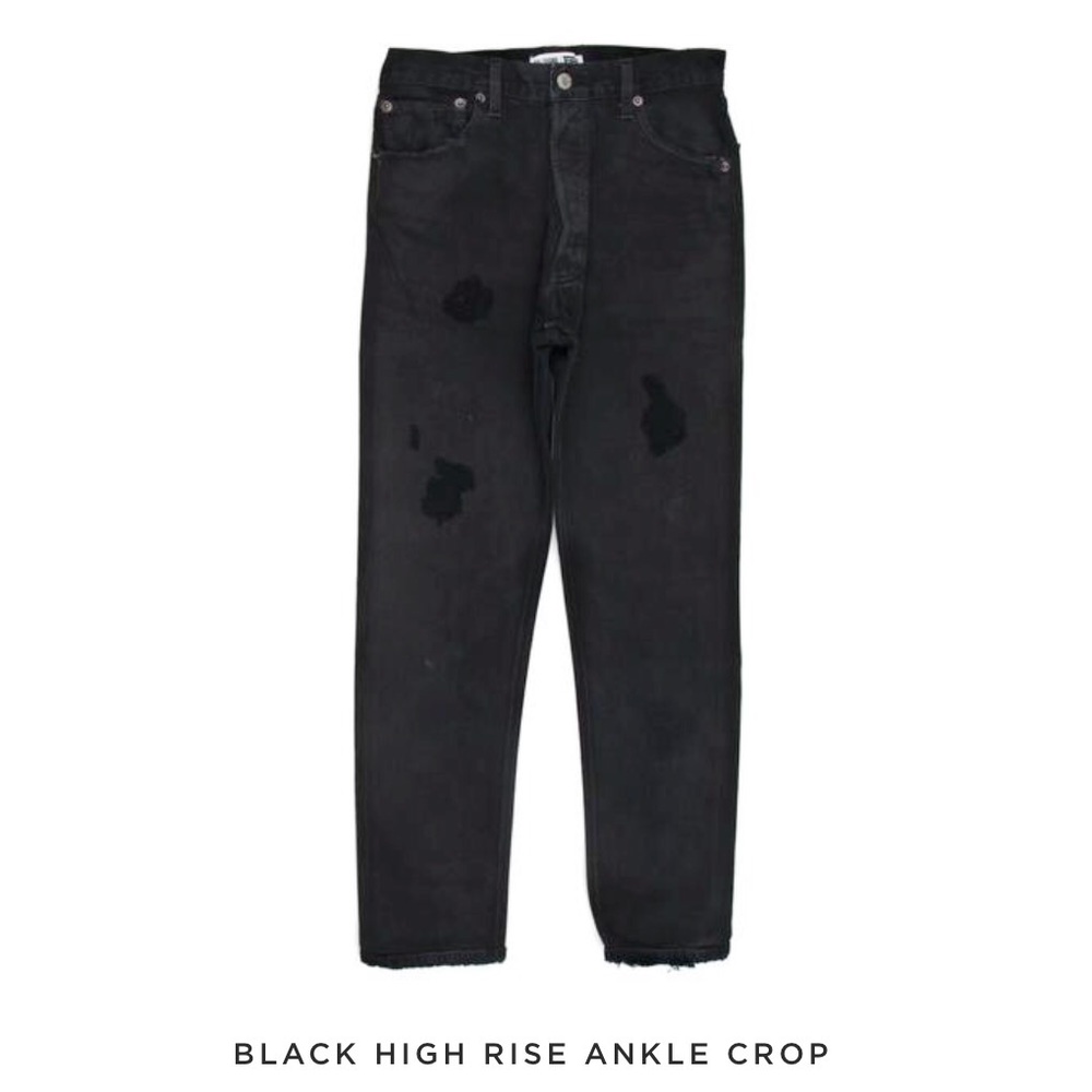 Re/Done High Rise Crop Black - Picture 4 of 6